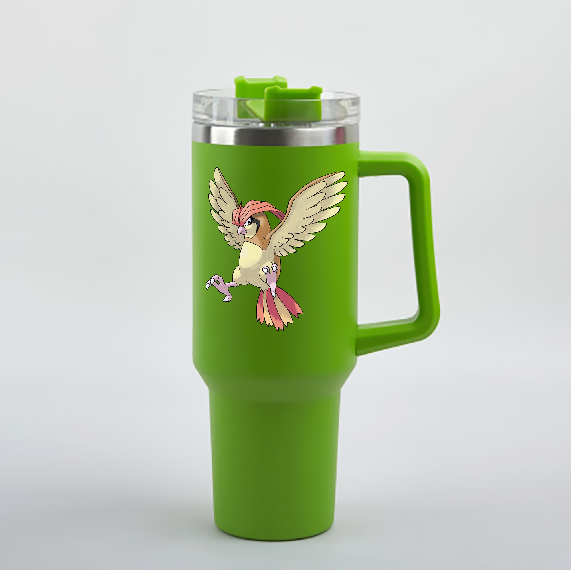 （画像用） ポケットモンスター Pokémon 1200mL車用タンブラー - クリスタルステッカー（プラスチックストロー付き）